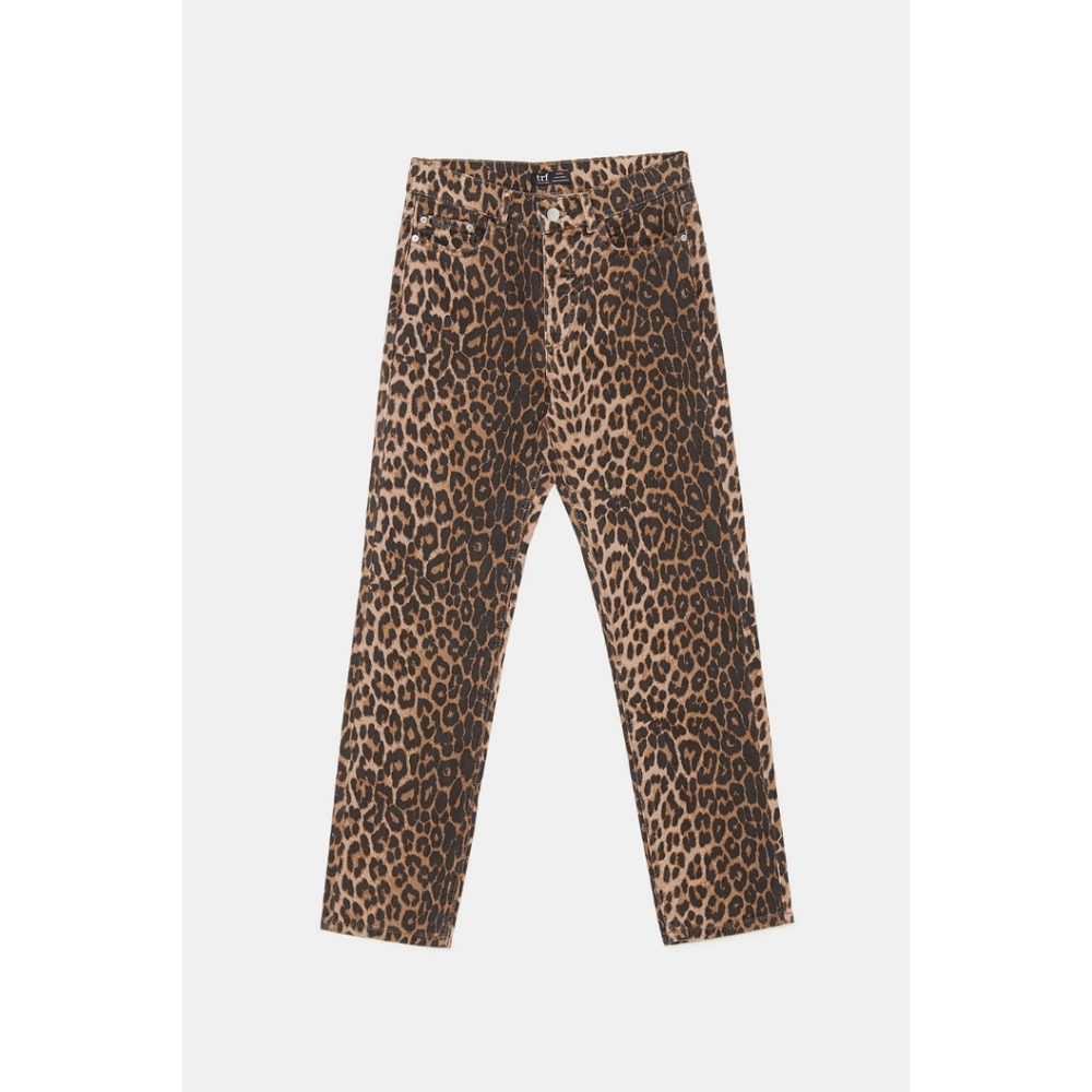 Zara Leopard Mom Jeans - Picture 3 of 8